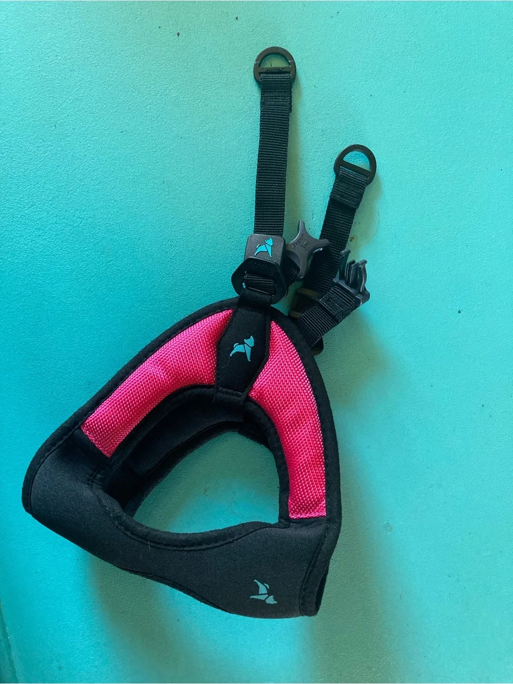 Pink and black Dog harness